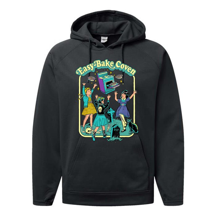 Easy Bake Coven Retro Halloween 90s Performance Fleece Hoodie