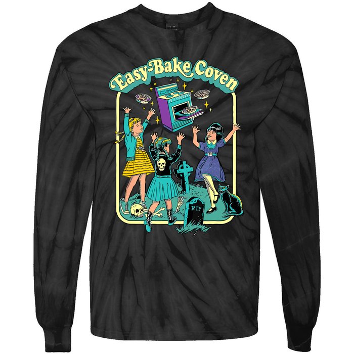 Easy Bake Coven Retro Halloween 90s Tie-Dye Long Sleeve Shirt