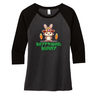 Easter Boyfriend Cute Bunny Women's Tri-Blend 3/4-Sleeve Raglan Shirt