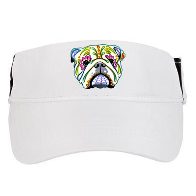 English Bulldog Cute Gift Day Of The Dead Sugar Skull Dog Gift Adult Drive Performance Visor