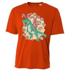 Easter Bunny Dinosaur Festive Holiday Cooling Performance Crew T-Shirt