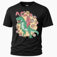 Easter Bunny Dinosaur Festive Holiday Cooling Performance Crew T-Shirt