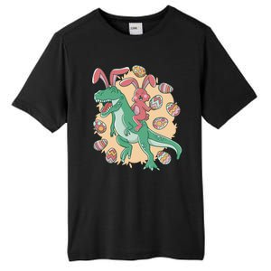 Easter Bunny Dinosaur Festive Holiday Tall Fusion ChromaSoft Performance T-Shirt