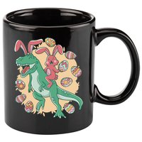 Easter Bunny Dinosaur Festive Holiday 11oz C Handle Ceramic Mug