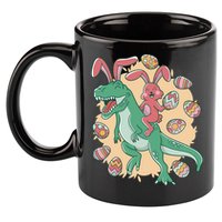 Easter Bunny Dinosaur Festive Holiday 11oz C Handle Ceramic Mug