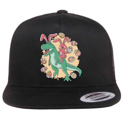 Easter Bunny Dinosaur Festive Holiday Flatbill Hat