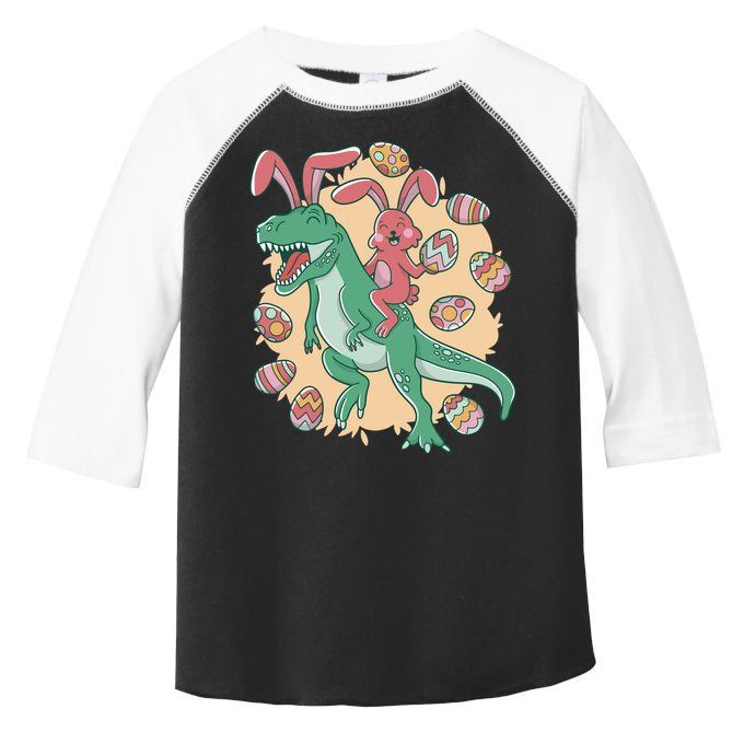 Easter Bunny Dinosaur Festive Holiday Toddler Fine Jersey T-Shirt