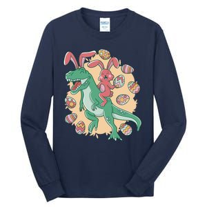 Easter Bunny Dinosaur Festive Holiday Tall Long Sleeve T-Shirt