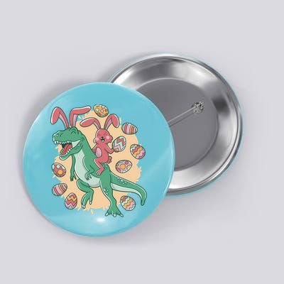 Easter Bunny Dinosaur Festive Holiday Button