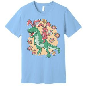 Easter Bunny Dinosaur Festive Holiday Premium T-Shirt