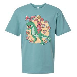 Easter Bunny Dinosaur Festive Holiday Sueded Cloud Jersey T-Shirt