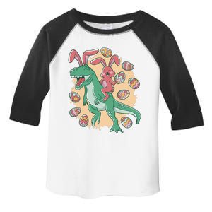 Easter Bunny Dinosaur Festive Holiday Toddler Fine Jersey T-Shirt