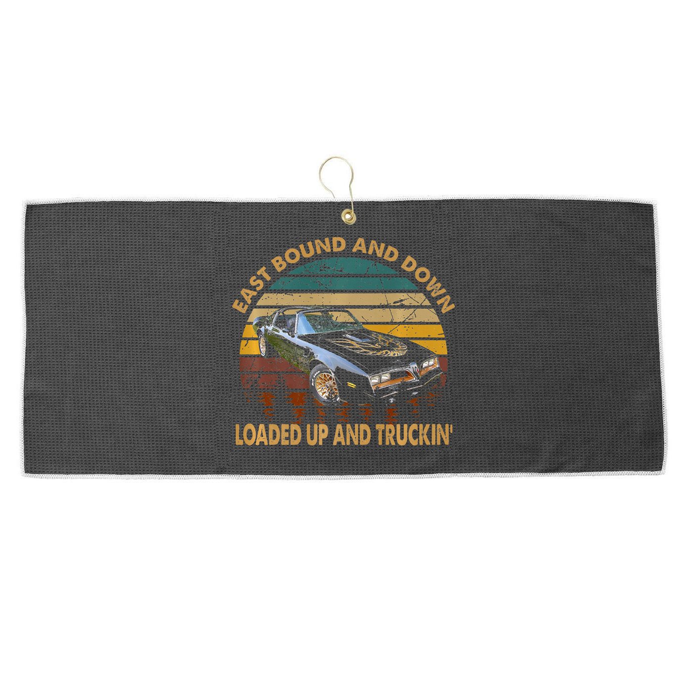 East Bound & Down Loaded Up & Truckin Vintage Bandit 1977 Large Microfiber Waffle Golf Towel