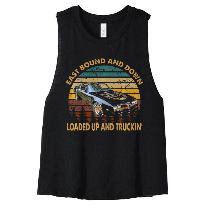 East Bound & Down Loaded Up & Truckin Vintage Bandit 1977 Women's Racerback Cropped Tank