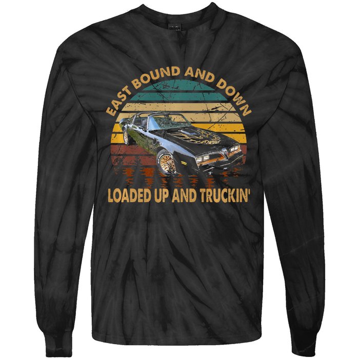 East Bound & Down Loaded Up & Truckin Vintage Bandit 1977 Tie-Dye Long Sleeve Shirt