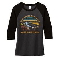 East Bound & Down Loaded Up & Truckin Vintage Bandit 1977 Women's Tri-Blend 3/4-Sleeve Raglan Shirt