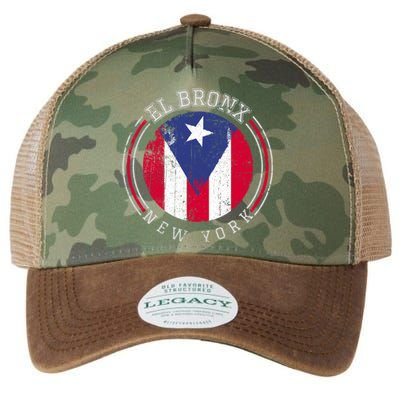 El Bronx Design Gift Puerto Rico Boricua Bandera Flag Varsity Cute Gift Legacy Tie Dye Trucker Hat