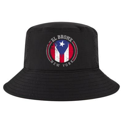 El Bronx Design Gift Puerto Rico Boricua Bandera Flag Varsity Cute Gift Cool Comfort Performance Bucket Hat