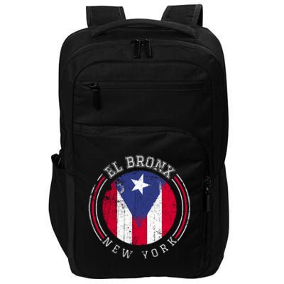 El Bronx Design Gift Puerto Rico Boricua Bandera Flag Varsity Cute Gift Impact Tech Backpack