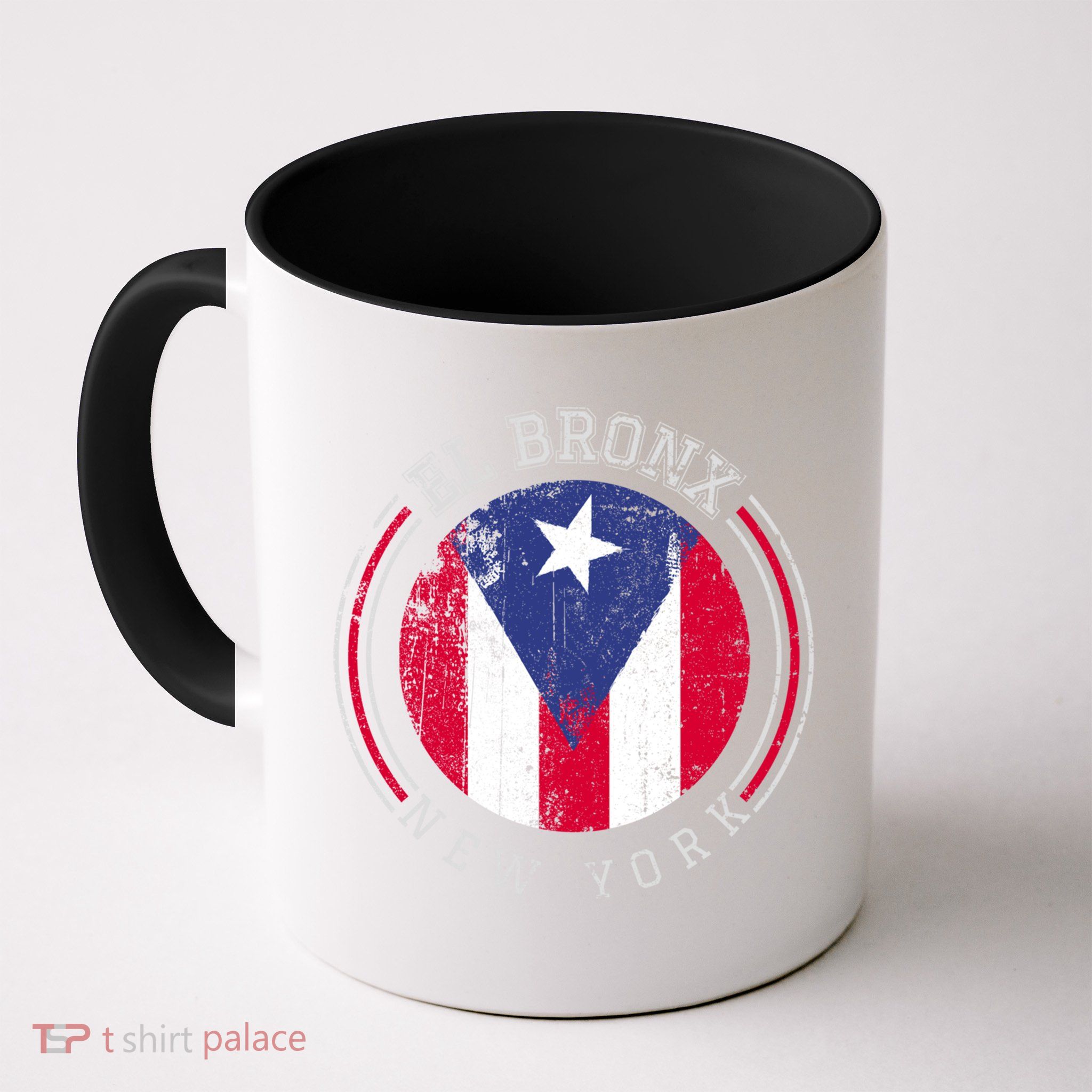 El Bronx Design Gift Puerto Rico Boricua Bandera Flag Varsity Cute Gift Coffee Mug