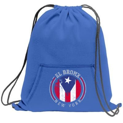 El Bronx Design Gift Puerto Rico Boricua Bandera Flag Varsity Cute Gift Sweatshirt Cinch Pack Bag