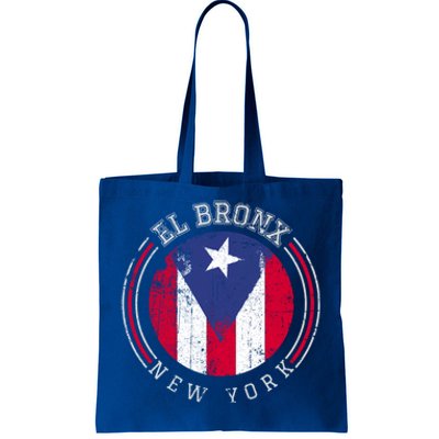 El Bronx Design Gift Puerto Rico Boricua Bandera Flag Varsity Cute Gift Tote Bag