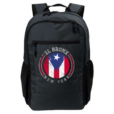 El Bronx Design Gift Puerto Rico Boricua Bandera Flag Varsity Cute Gift Daily Commute Backpack