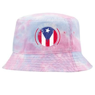 El Bronx Design Gift Puerto Rico Boricua Bandera Flag Varsity Cute Gift Tie-Dyed Bucket Hat