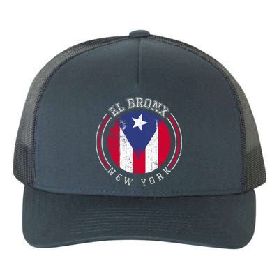 El Bronx Design Gift Puerto Rico Boricua Bandera Flag Varsity Cute Gift Yupoong Adult 5-Panel Trucker Hat