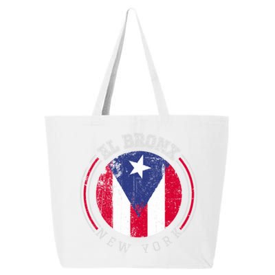 El Bronx Design Gift Puerto Rico Boricua Bandera Flag Varsity Cute Gift 25L Jumbo Tote