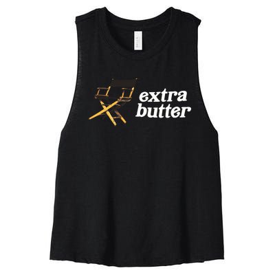 Extra Butter Director Chair Women's Racerback Cropped Tank