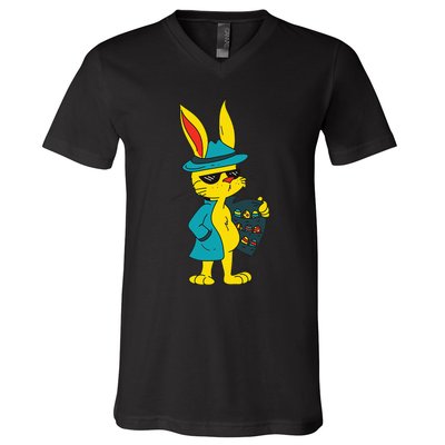 Easter bunny dealer V-Neck T-Shirt