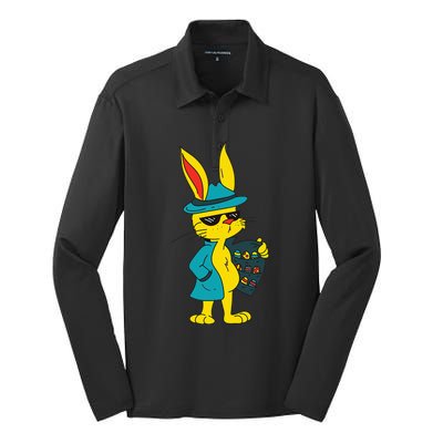 Easter bunny dealer Silk Touch Performance Long Sleeve Polo