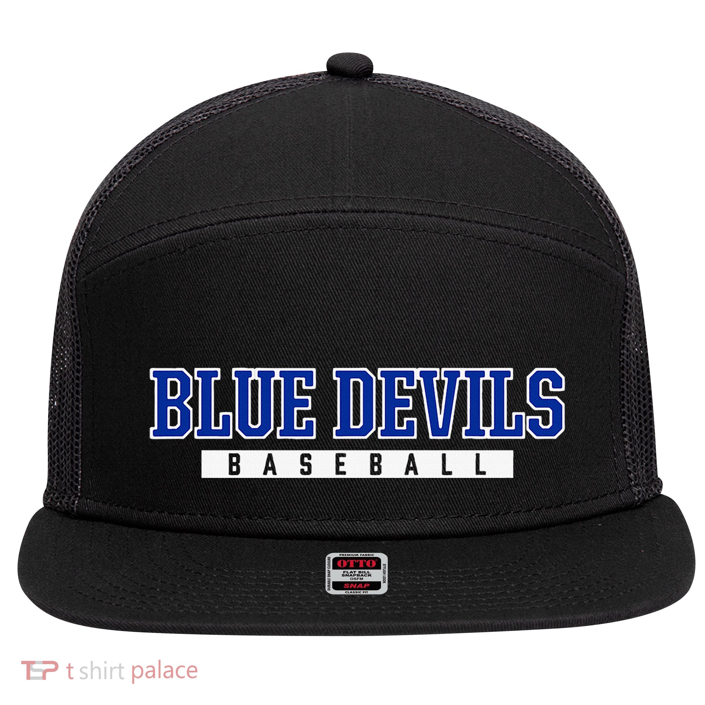 Etowah Blue Devils Baseball 7 Panel Mesh Trucker Snapback Hat