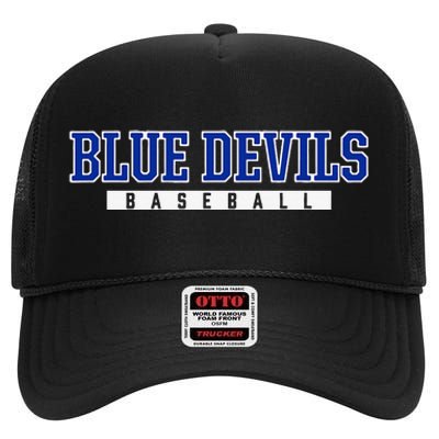 Etowah Blue Devils Baseball High Crown Mesh Back Trucker Hat