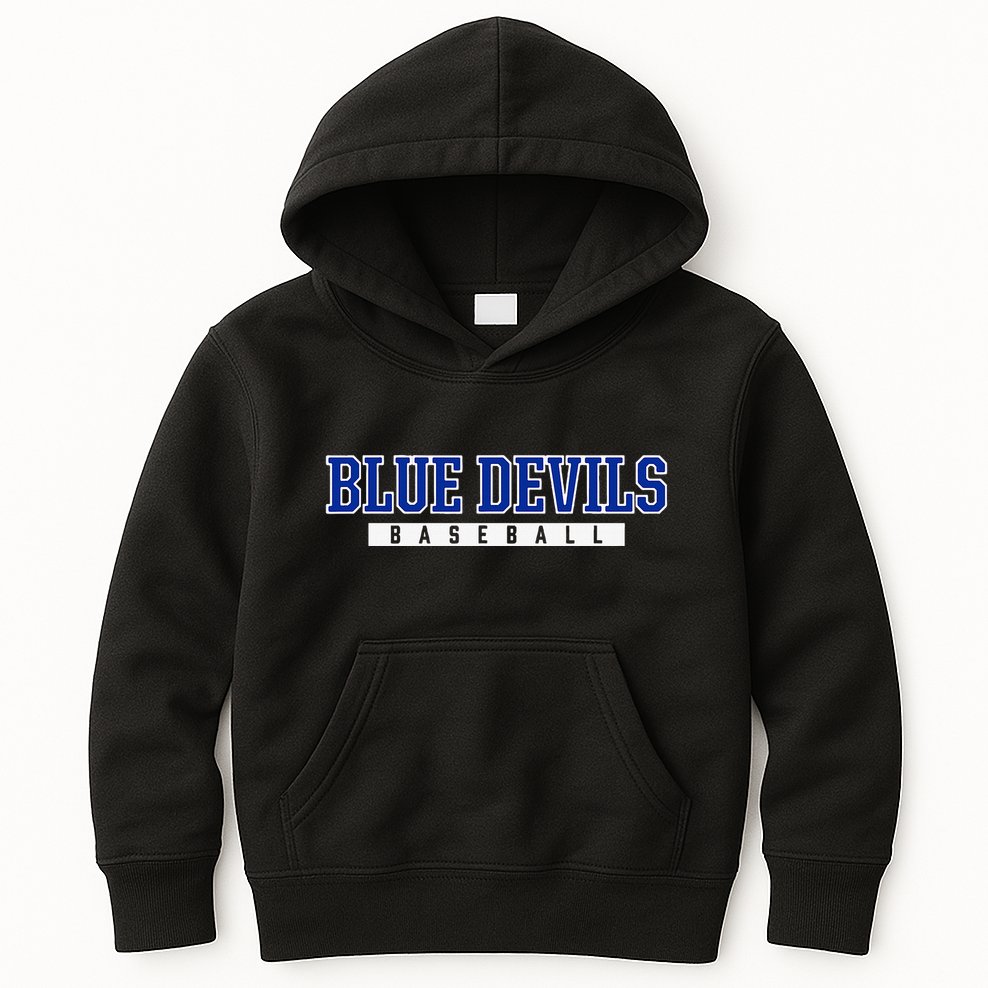 Etowah Blue Devils Baseball Kids Hoodie