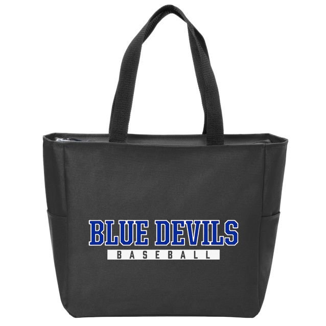 Etowah Blue Devils Baseball Zip Tote Bag