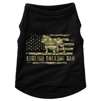English BullDog Dad Camouflage American Flag Patriotic Dog Doggie Tank
