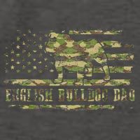 English BullDog Dad Camouflage American Flag Patriotic Dog Vector Backpack