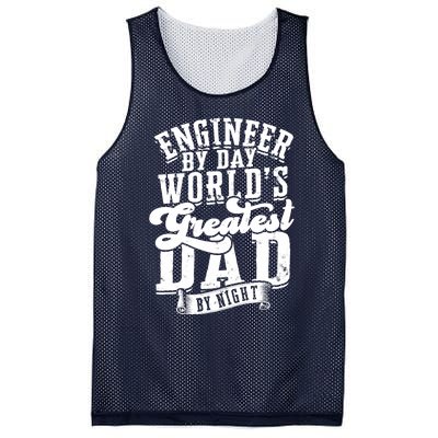 Engineer By Day World's Greatest Dad By Night Mechanical Mesh Reversible Basketball Jersey Tank