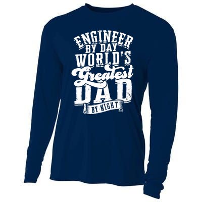 Engineer By Day World's Greatest Dad By Night Mechanical Cooling Performance Long Sleeve Crew