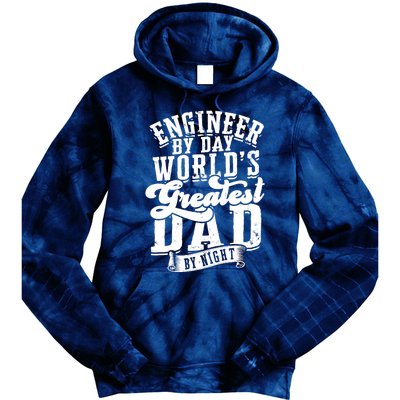 Engineer By Day World's Greatest Dad By Night Mechanical Tie Dye Hoodie