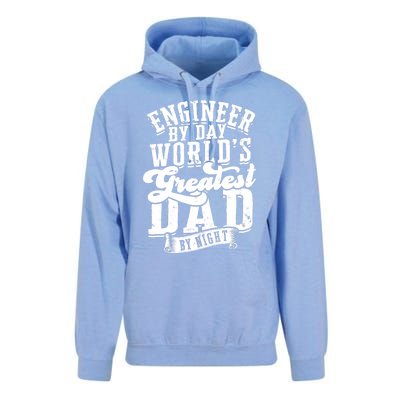 Engineer By Day World's Greatest Dad By Night Mechanical Unisex Surf Hoodie