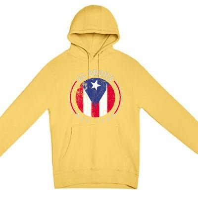 El Bronx Design Gift Puerto Rico Boricua Bandera Flag Varsity Gift Premium Pullover Hoodie