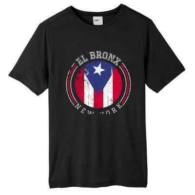 El Bronx Design Gift Puerto Rico Boricua Bandera Flag Varsity Gift Tall Fusion ChromaSoft Performance T-Shirt