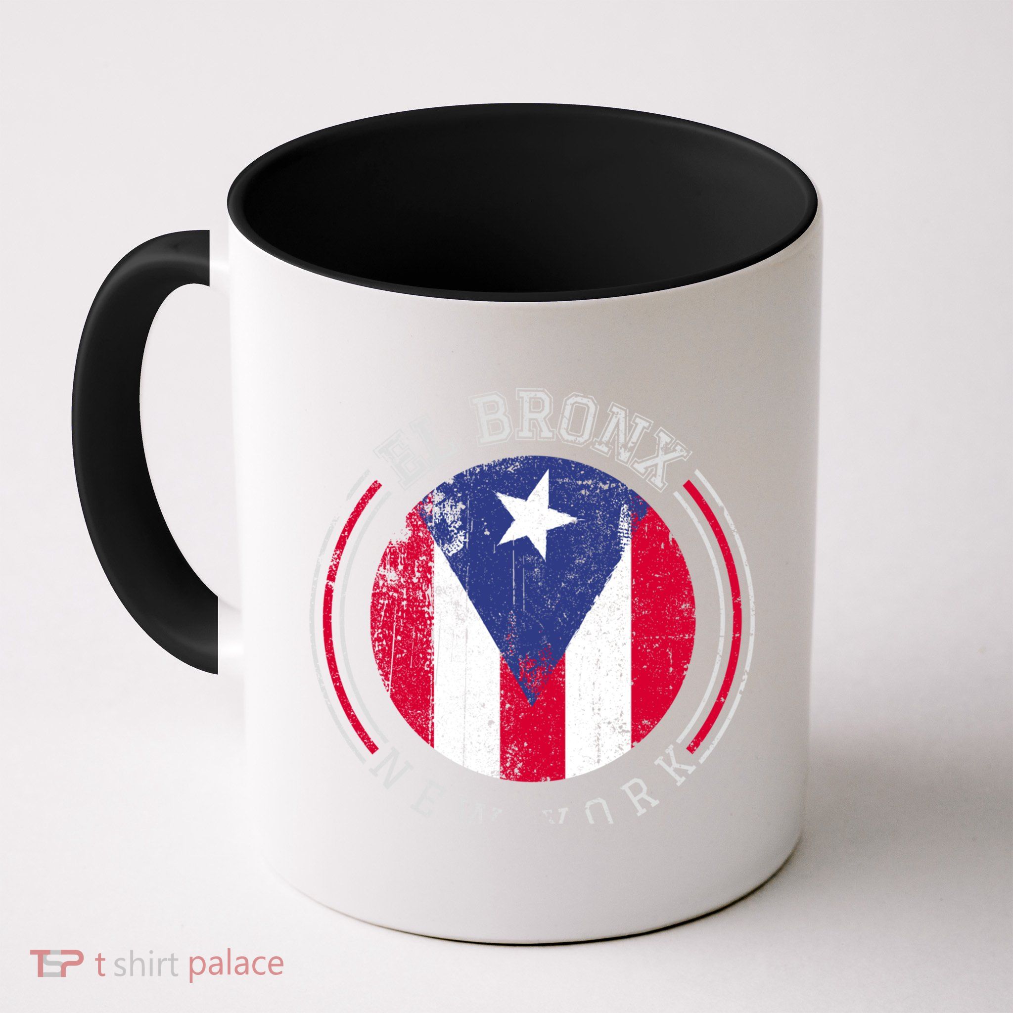 El Bronx Design Gift Puerto Rico Boricua Bandera Flag Varsity Gift Coffee Mug