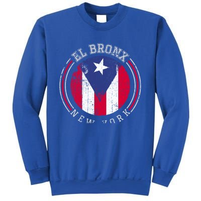 El Bronx Design Gift Puerto Rico Boricua Bandera Flag Varsity Gift Sweatshirt