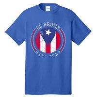 El Bronx Design Gift Puerto Rico Boricua Bandera Flag Varsity Gift Tall T-Shirt