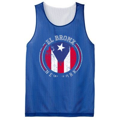 El Bronx Design Gift Puerto Rico Boricua Bandera Flag Varsity Gift Mesh Reversible Basketball Jersey Tank