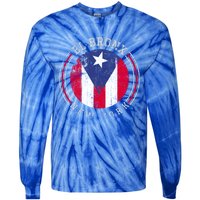 El Bronx Design Gift Puerto Rico Boricua Bandera Flag Varsity Gift Tie-Dye Long Sleeve Shirt